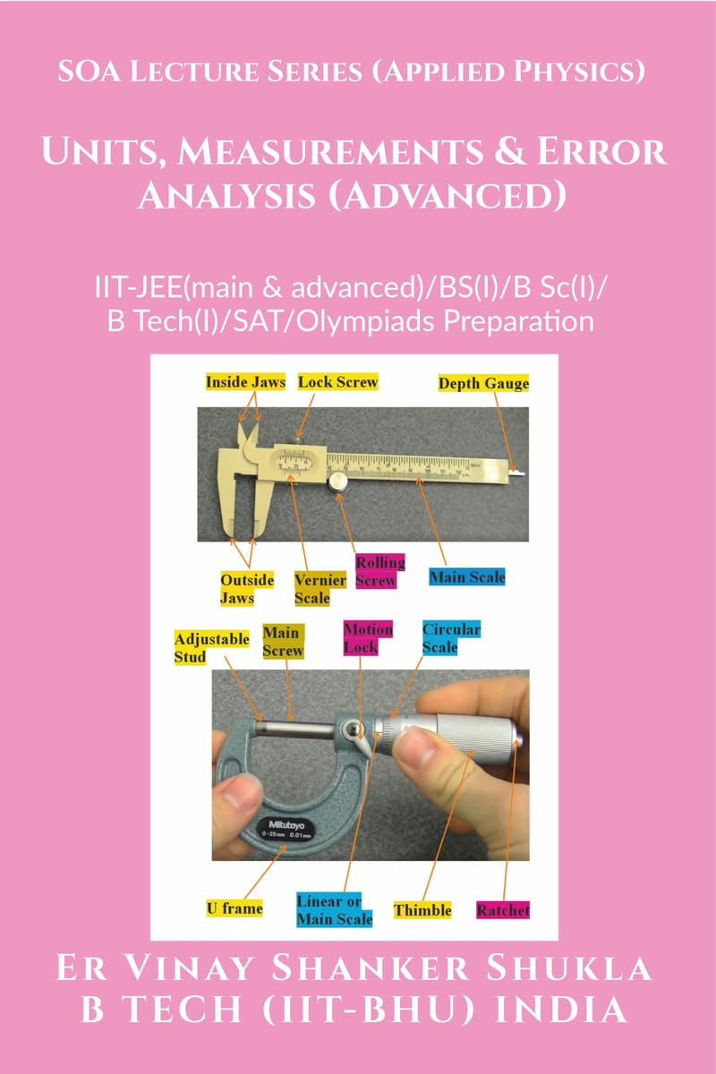 SOA Lecture Series (Applied Physics) Units, Measurements & Error Analysis (Advanced) : IITJEE(main & advanced)/KVPY/NTSE/SAT Su