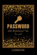 Password LogBook for Work with Alphabetical Tabs AND Mocern Premium Gold Cover : WTF is my Password Notebook | Keeper for Your A