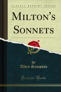 MiltonS Sonnets (Classic Reprint)