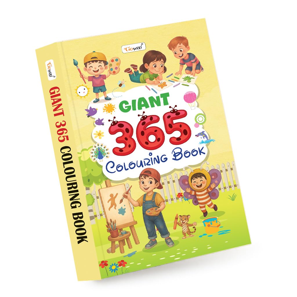 GIANT  365 Colouring Book : creative learning for toddlers, simple colouring book for kids, colouring book for beginners