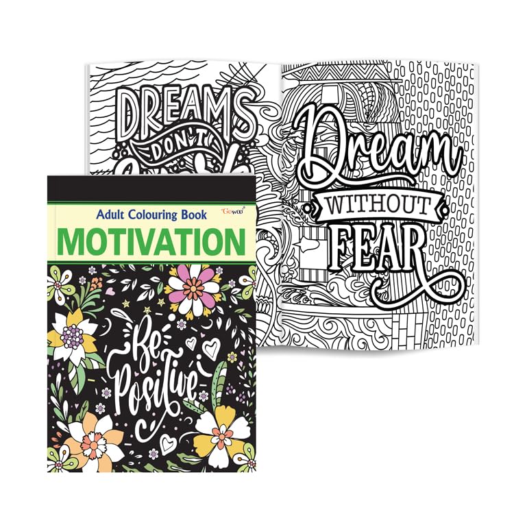 Motivation  Adult Colouring Book : Inspirational Coloring Book for Adults, Colouring fun for adults and kids, Motivational Desi