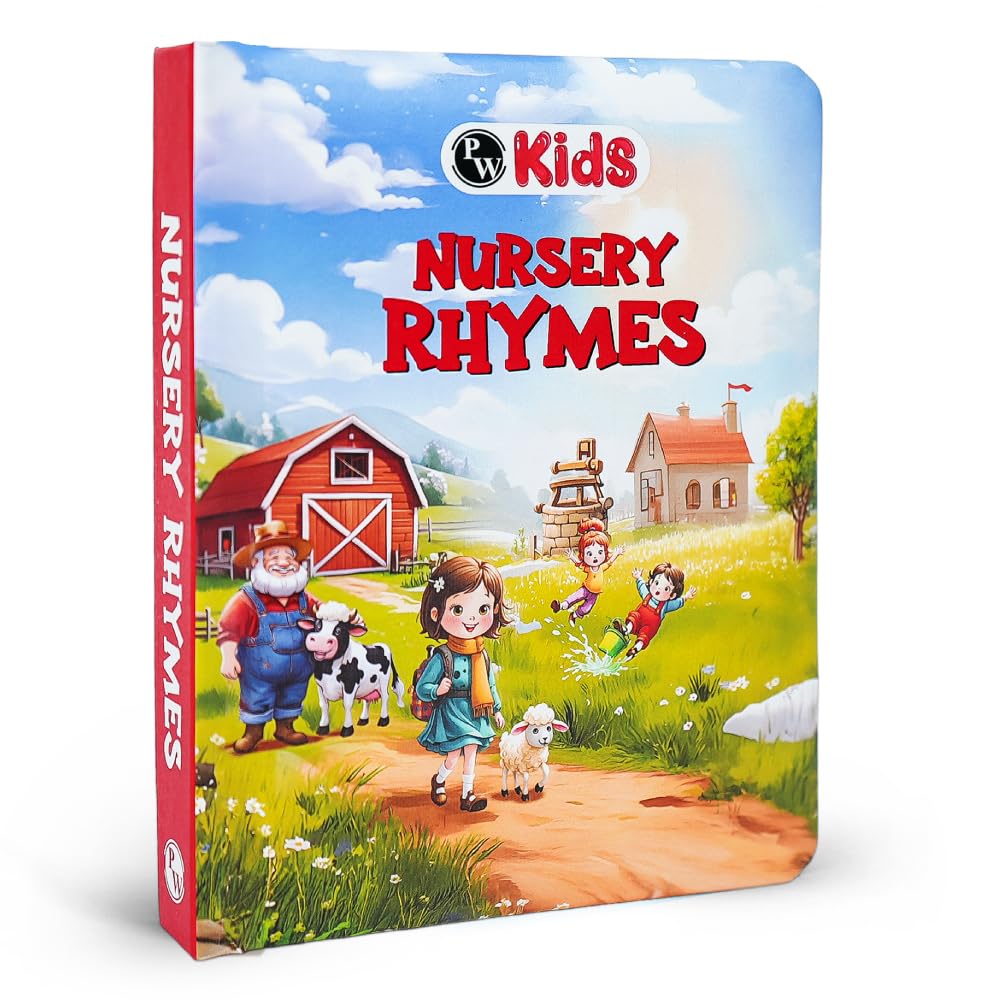 Nursery Rhymes Board Book For Kids  Colorful Illustrated Rhymes For Toddlers & Preschoolers, Fun ReadAloud Book, Early Learnin