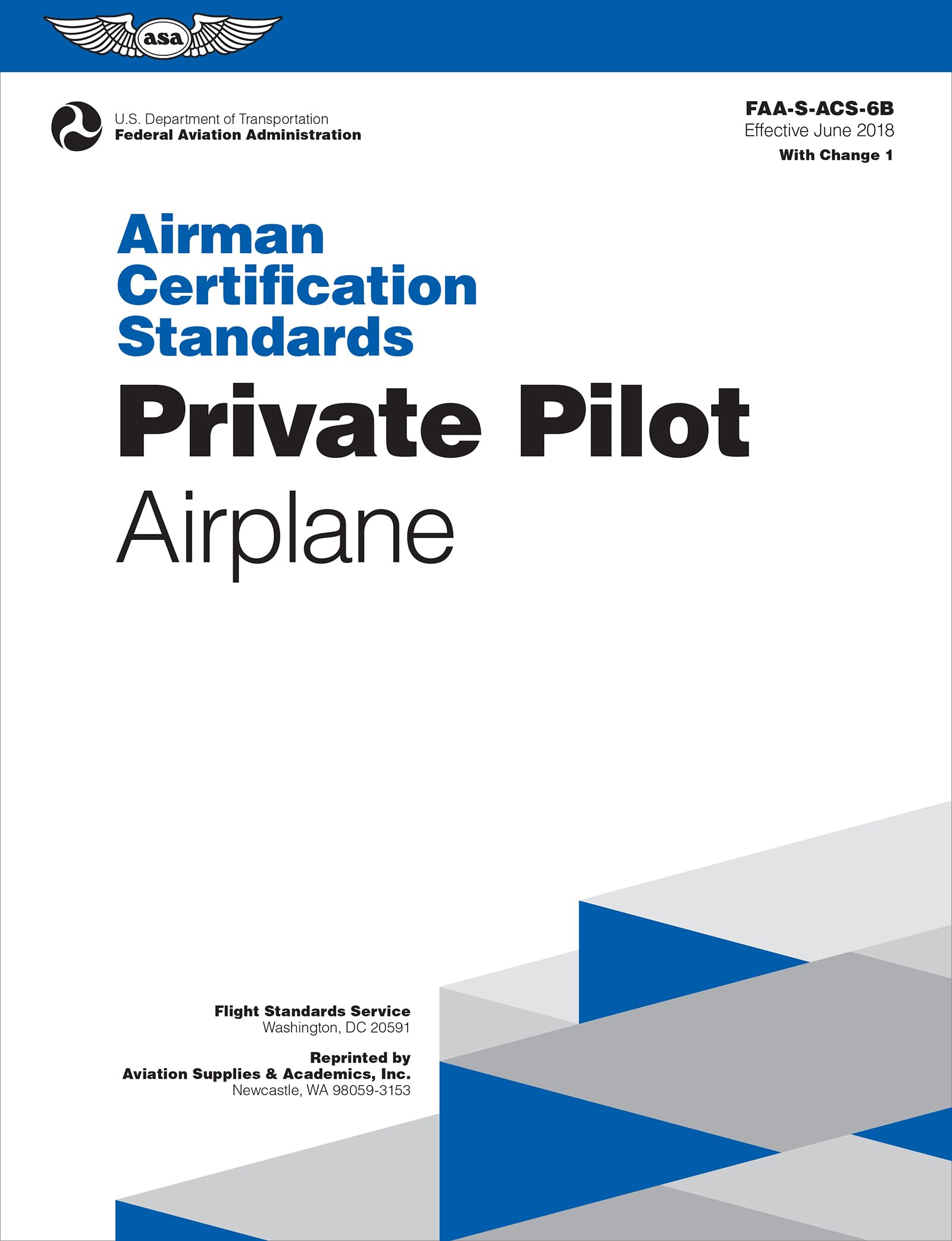 Airman Certification Standards: Private Pilot  Airplane (2024): FAASACS6B (ASA ACS Series)