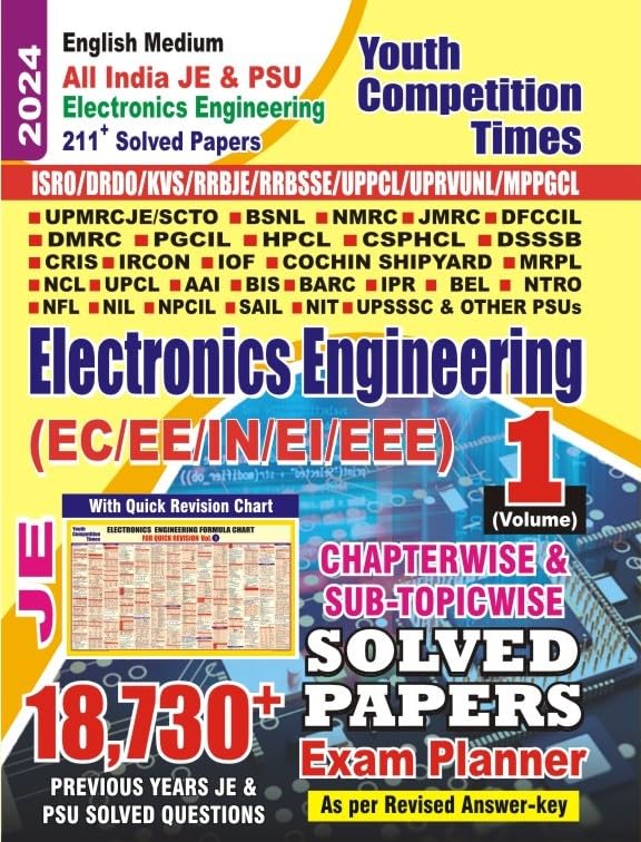 Youth Competition Times Electronics Engineering JE (EC/EE/IN/EI/EEE) | Chapterwise Solved Papers | Exam Planner | Quick Rivision