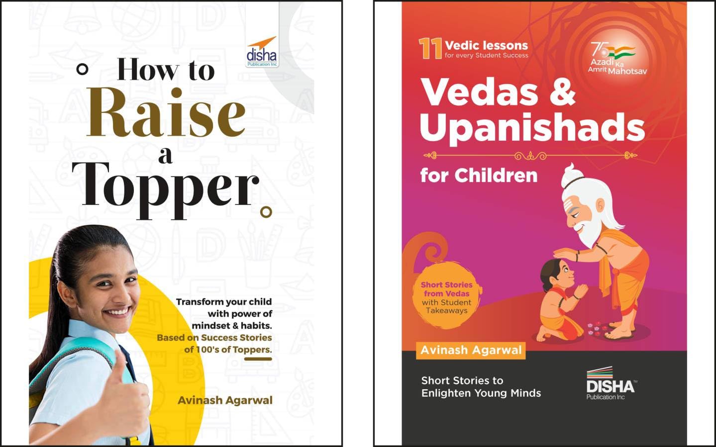 Combo  How To Raise A Topper And Vedas & Upanishads For Children  Engaging Stories To Enlighten Students