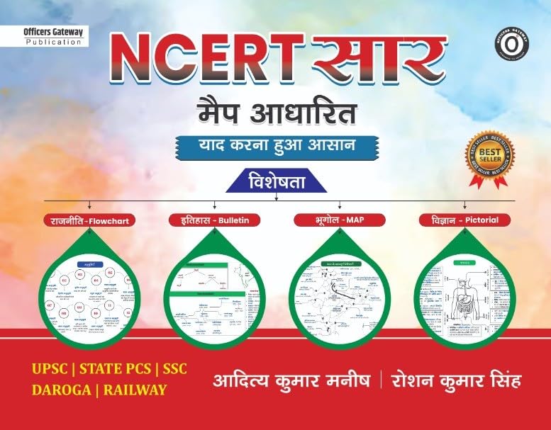 NCERT Saar Map Based | Officers Gateway | Useful For  UPSC, State PCS, SSC, Daroga, Railway
