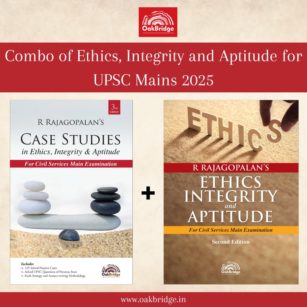 Combo of Ethics, Integrity and Aptitude for UPSC Mains 2025, Main and Case Studies book set by R Rajagopalan | Includes flow cha