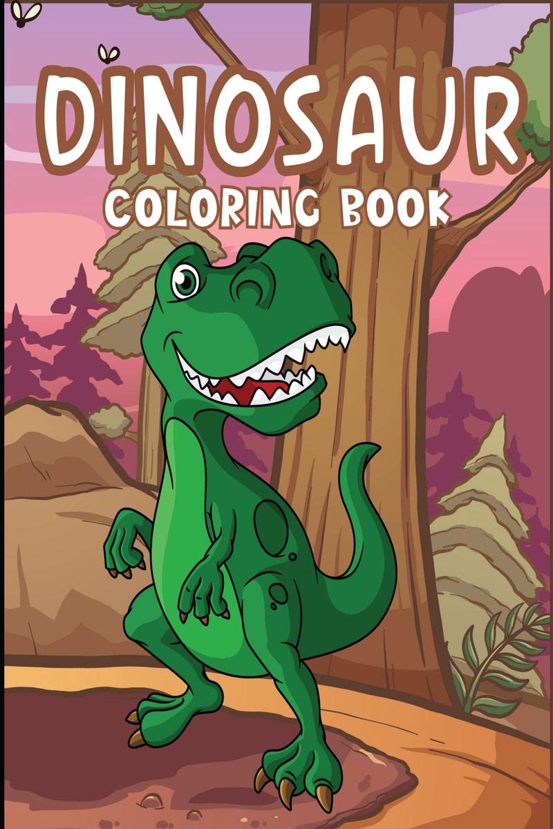 Dinosaur Coloring Book : Adorable and Fun Dino Coloring Book for Kids to Engage in Creative Crafts, Including TRex, Velocirapto