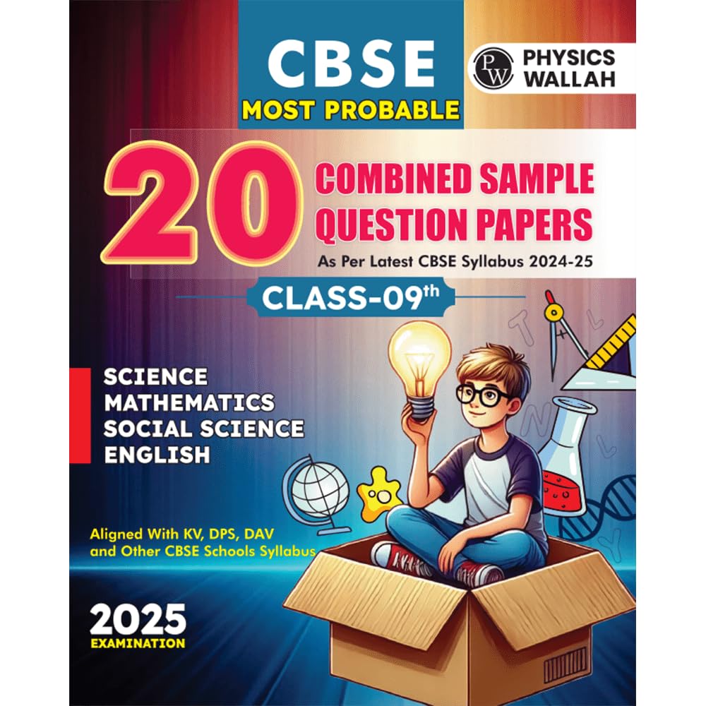 PW CBSE Class 9 Most Probable 20 Combined Sample Question Papers For 20242025 Exam l Science, Maths, Social Science and English