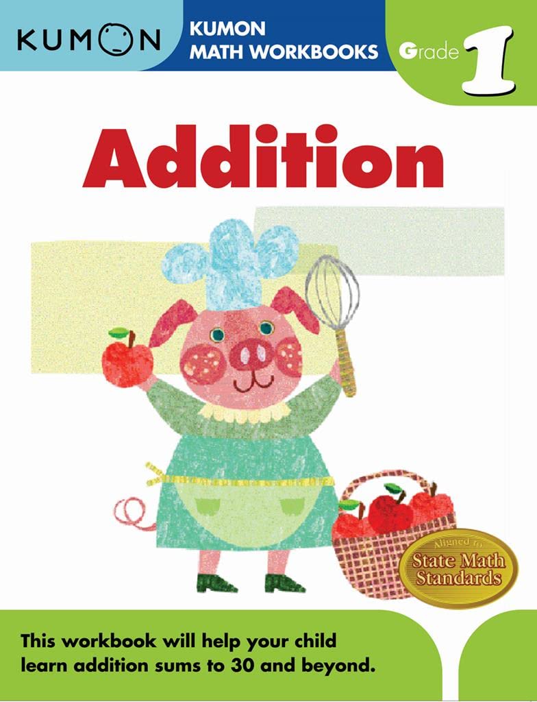 Kumon Grade 1 Addition (Calculation Math Workbooks), Ages 67, 96 pages (Kumon Math Workbooks)