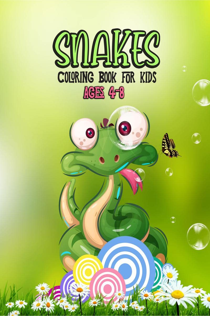 Snakes Coloring Book for kids ages 4  8 : Children Coloring Book filled with Snakes for boys, girls, and kids and beginners (To