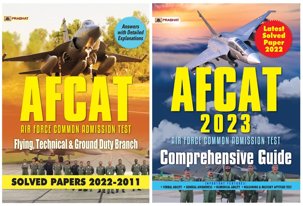 AFCAT 2023 Air Force Common Admission Test Comprehensive Guide + AFCAT Flying, Technical & Ground Duty Branch Solved Papers 2022