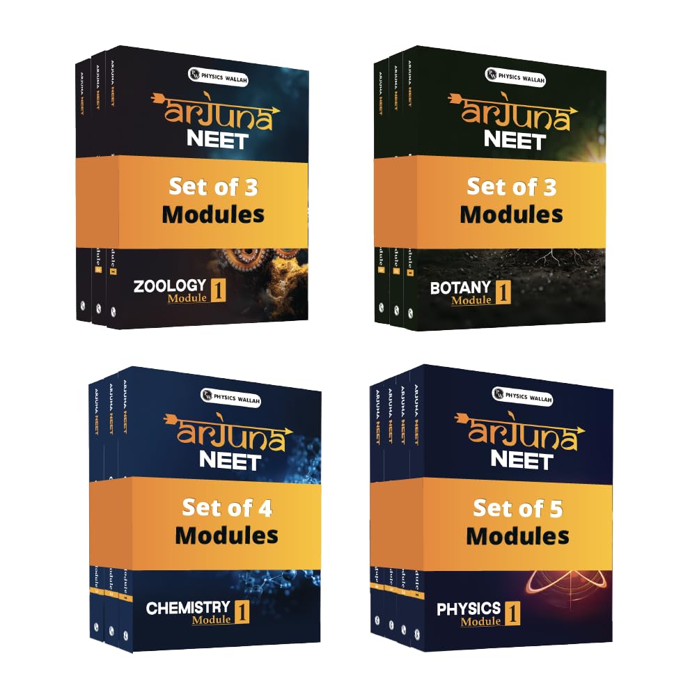 PW Arjuna For NEET Class 11 Physics, Chemistry, Botany and Zoology Modules with Solutions & 15 OMR Sheets Combo Set of 15 Books 