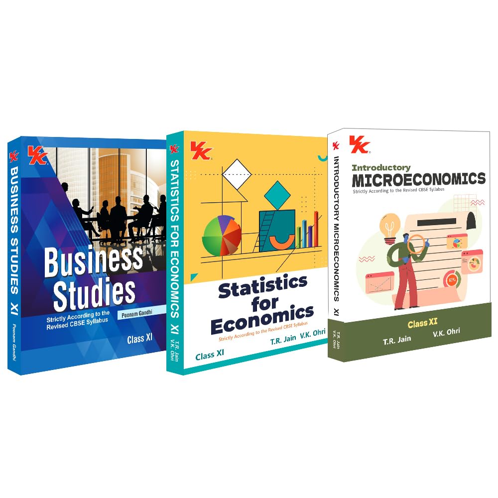 Introductory Microeconomics and Statistics for Economics By TR Jain & VK Ohri & Business Studies By Poonam Gandhi Class 11 (Set 