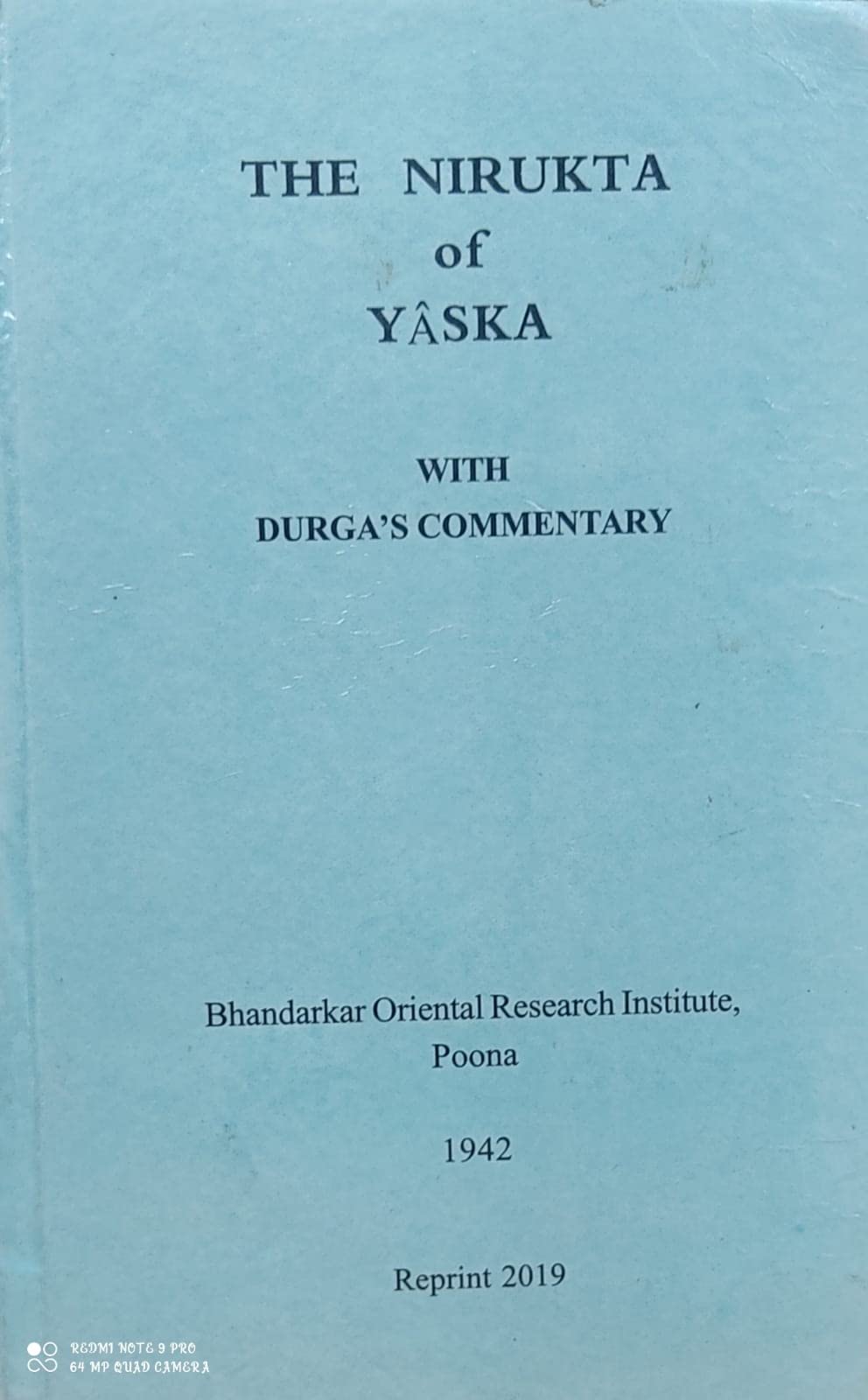 The Nirukta Of Yaska With DurgaS Commentary (Vol. 2)