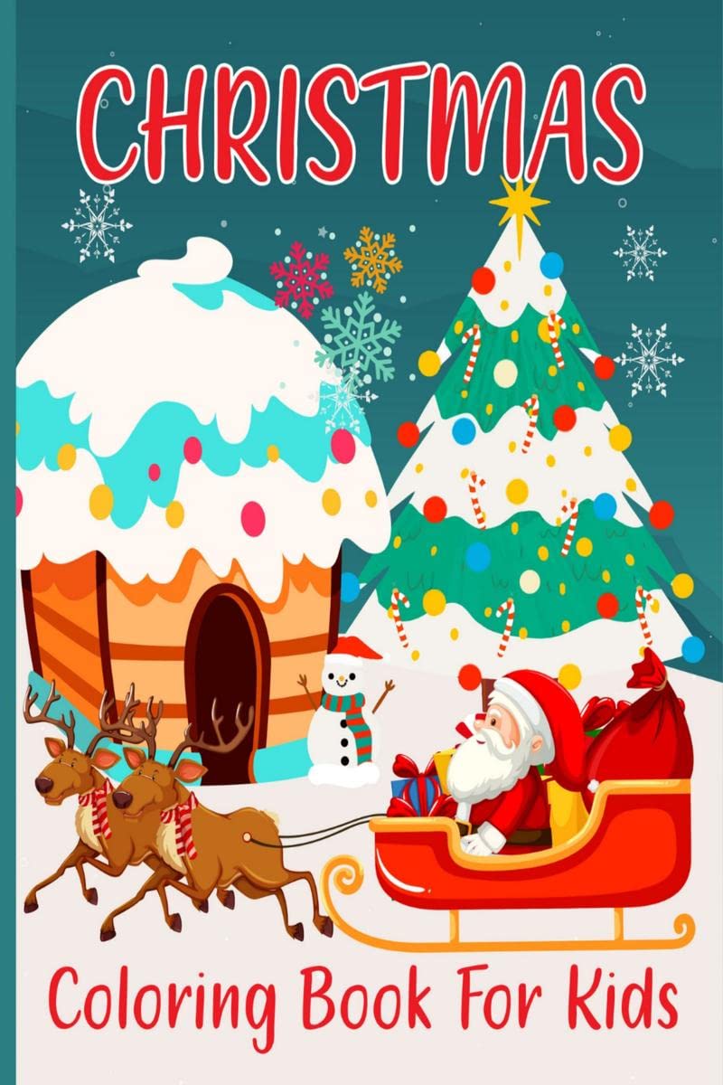 Christmas Coloring Book For Kids : Merry Christmas coloring book with beautiful holiday drawings &Xmas coloring books ages 412u