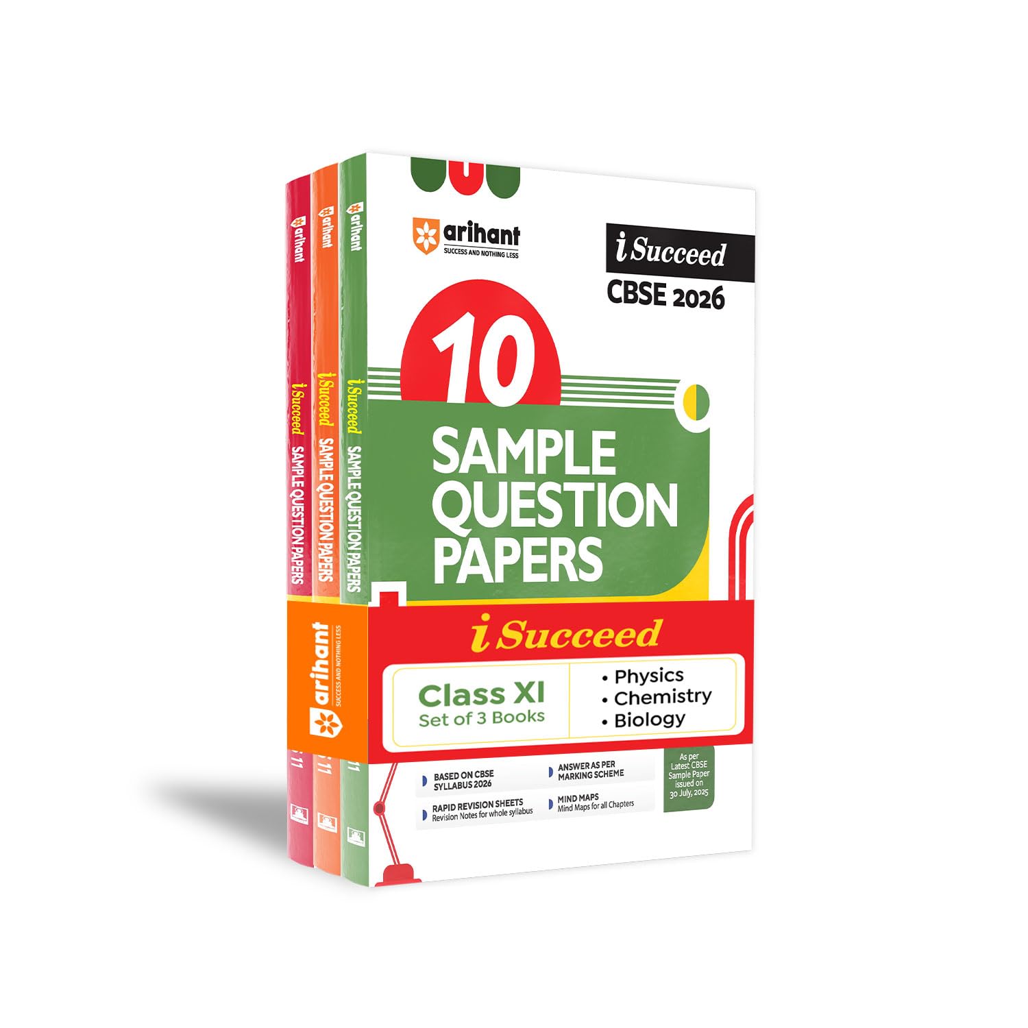 Arihant iSucceed CBSE Sample Question Papers 2026 Physics, Chemistry, Biology Class 11 (Set of 3) | 15 Sample Question Papers |