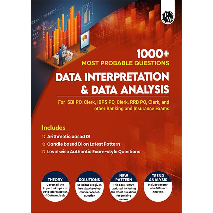 PW Data Interpretation (DI) & Data Analysis (DA) For Banking Exams 2025  1000+ Most Probable Questions with Concepts and Solved