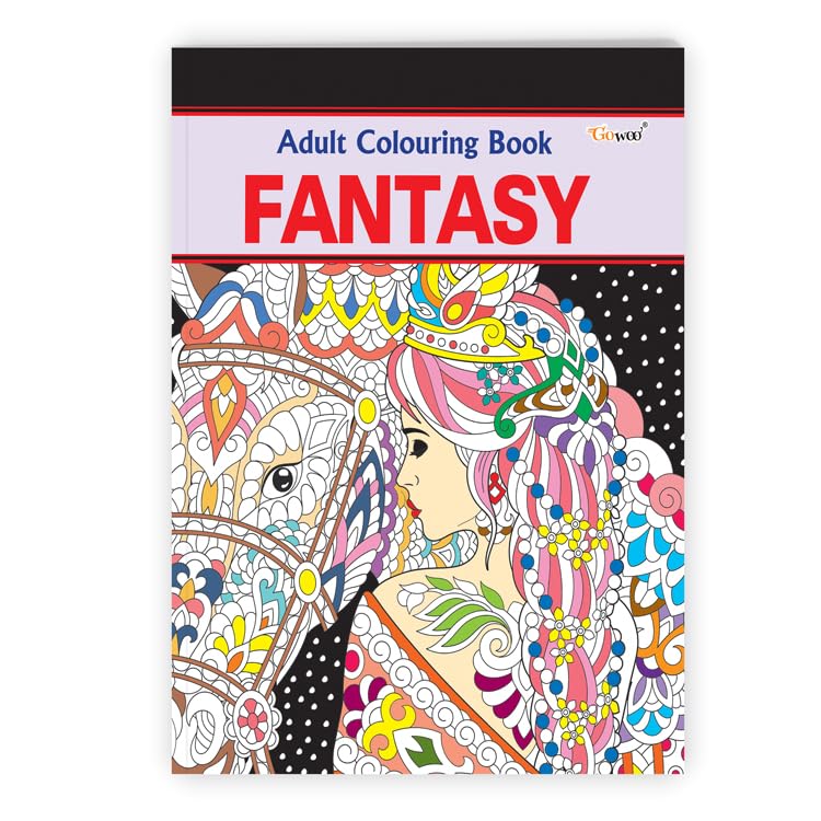 Fantasy  Adult Colouring Book : Creative art therapy for adults and kids, Art coloring book for stress relief, Adult coloring b