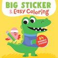 Big Sticker & Easy Coloring  Crocodile: 64 Reusable Stickers