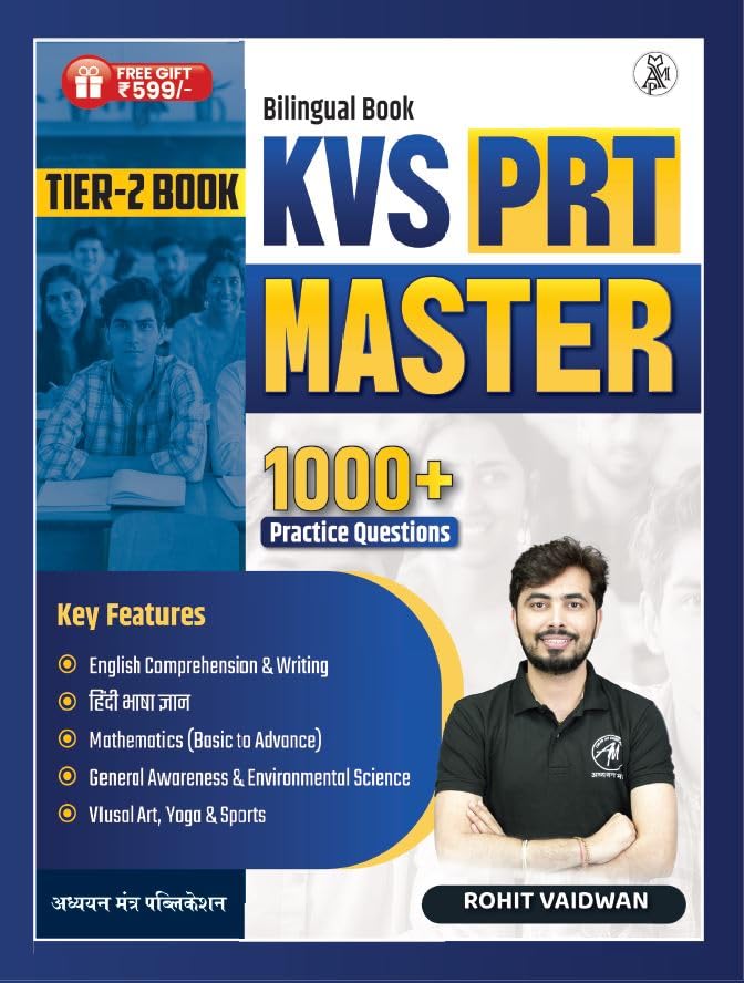 KVS PRT Tier2 Master Book (Descriptive & Objective), Bilingual with 1000+ Practice Questions | Adhyayan Mantra | Rohit Vaidwan