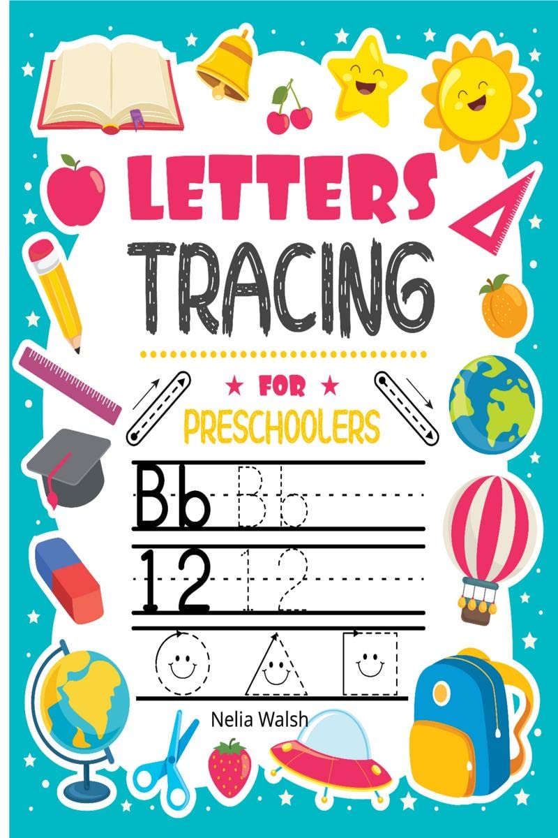 Letters tracing for preschoolers : Practice Letters Numbers Shapes&Lines|Handwriting for Kindergarten|Ages 35|Following Directi