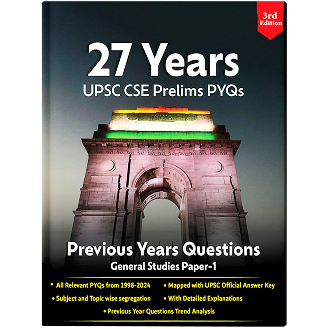 UPSC Prelims Previous Year Question Papers (PYQ) Last 26 Years Revised Edition GS1, UPSC Previous Year Question Papers Book 202