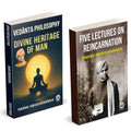 Five Lectures On Reincarnation | Divine Heritage Of Man | Swami Abhedananda Combo Gift Pack Set Hindu Spiritual Books in English