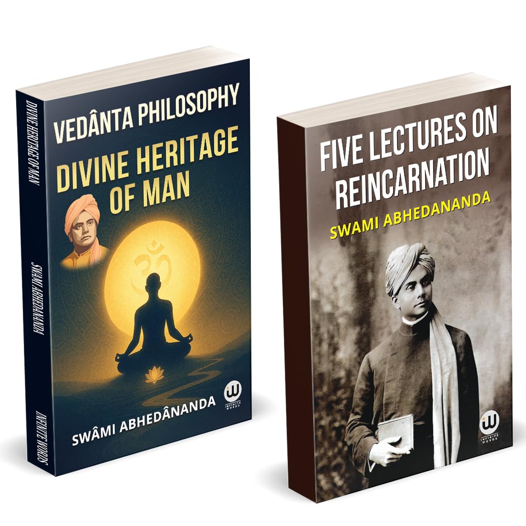 Five Lectures On Reincarnation | Divine Heritage Of Man | Swami Abhedananda Combo Gift Pack Set Hindu Spiritual Books in English