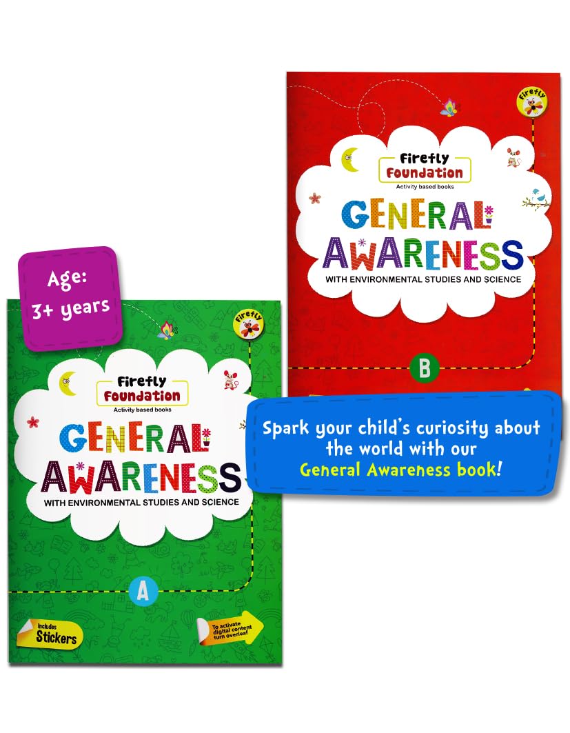 Firefly Gk Books For Kids 5 10 Years In English | General Knowledge Books A, B With Pictures, Quiz, Colouring, Videos | PreSch