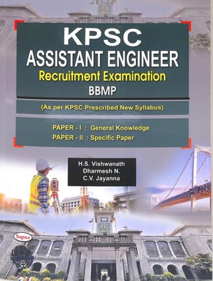KPSC ASSISTANT ENGINEER RECRUITMENT EXAMINATION BBMP PAPER 1 GENERAL KNOWLEDGE PAPER 2 SPECIFIC