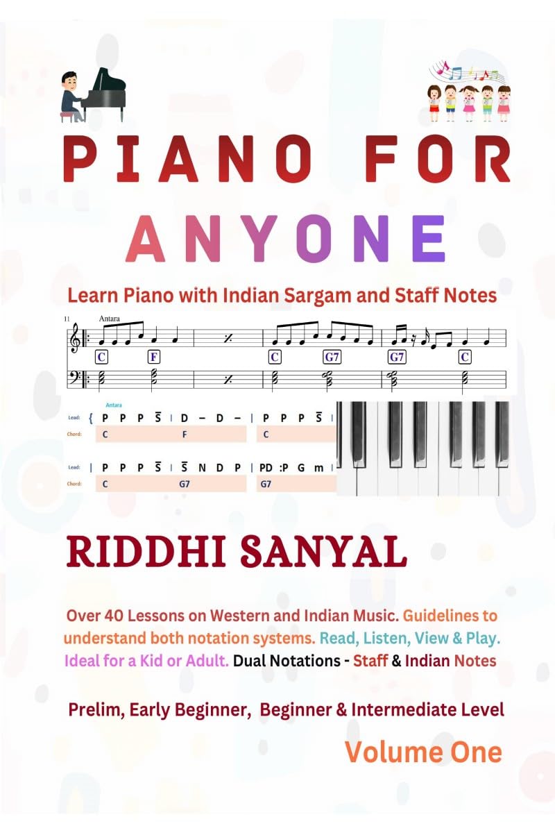 Piano For Anyone: Learn Piano with Indian Sargam and Staff Notes