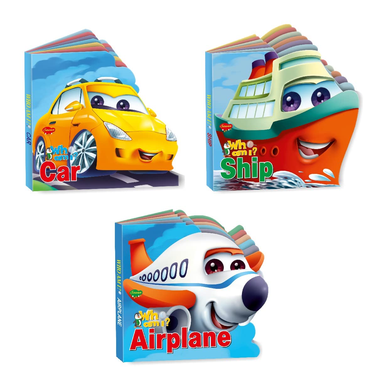 Sawan Set Of 3 Story Books (Car, Ship & Airplane)