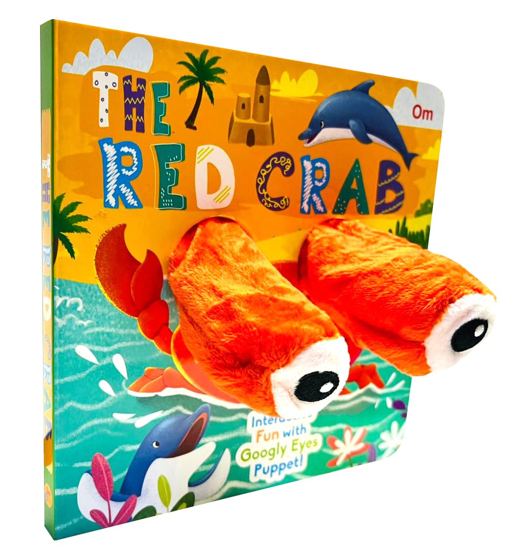 The Red Crab Googly Eyes Finger Puppet Book for Children: Animal Finger Puppet Board Book for Babies | Fun Interactive Crab Toy 