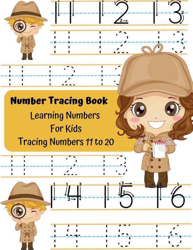 Number Tracing Book Learning Numbers For Kids Tracing Numbers 11 To 20
