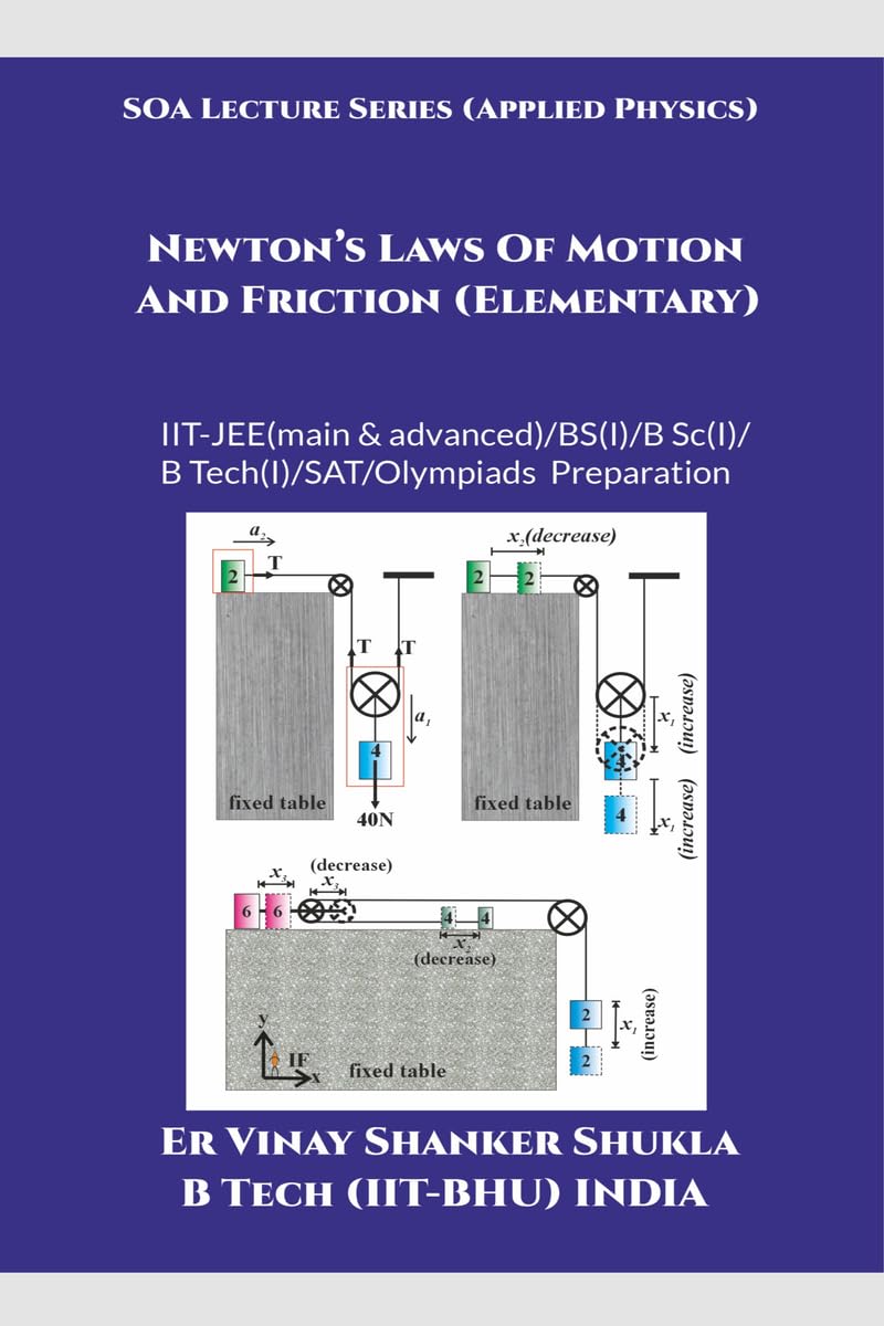 SOA Lecture Series (Applied Physics) Newtons Laws Of Motion And Friction (Elementary) : (10+2)/JEE(main)/NEET(UG)/SAT Subject 