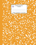 Marbled Composition Notebook: Orange Marble Wide Ruled Paper Subject Book (School Essentials)
