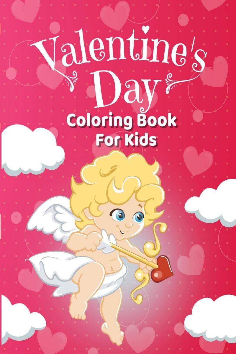 Valentines Day Coloring Book for Kids : 50 Cute Images For Kids: Beautiful Animals, Hearts, Gnomes & More!