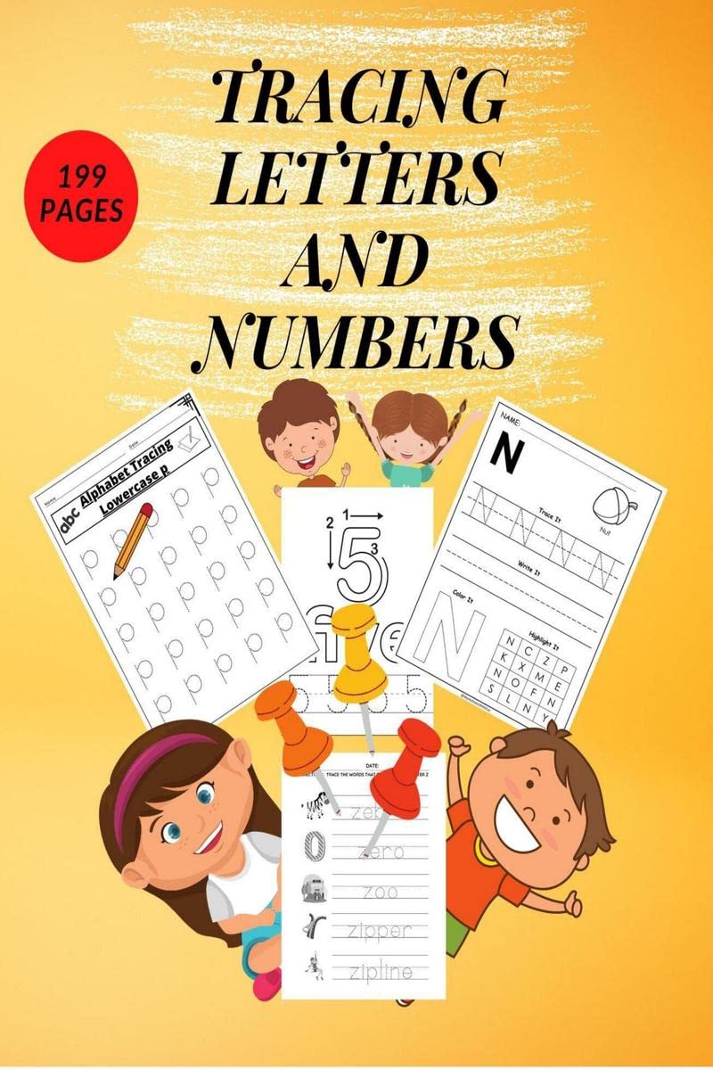 Tracing Letters and Numbers :  Fun Practice |Learn the Alphabet and Numbers | WorkBook for Homeschool/Preschool/ Kindergarden |