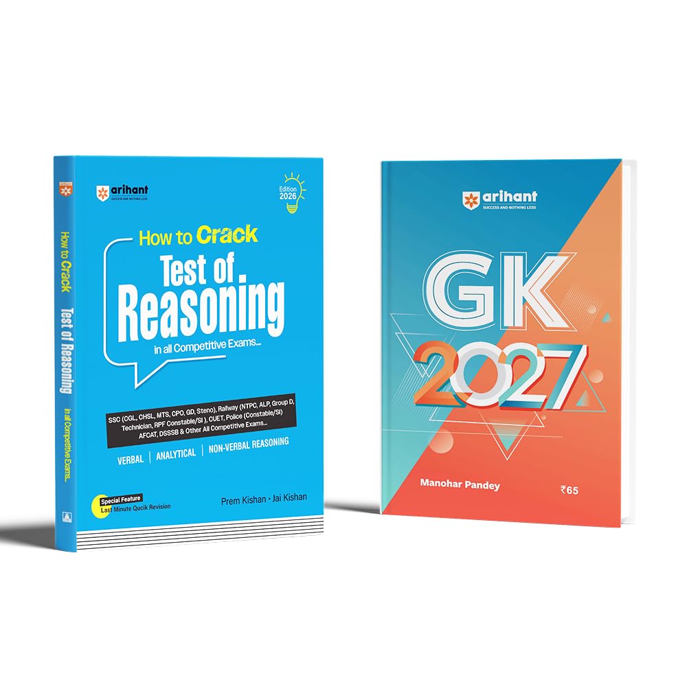 Arihant How to Crack Test of Reasoning and GK 2027 Combo | Complete Reasoning Guide for SSC, Railway, Banking & Other Competitiv