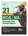 Disha 21 YearWise Nda/ Na Previous Year Solved Papers Phase I & Ii (2025  15) 7Th Edition | Mathematics, General Ability Engli