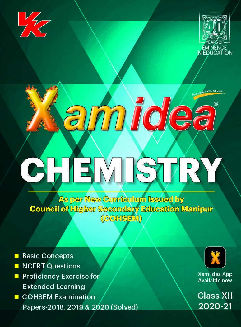 Xam Idea Chemistry Class 12 Manipur Board (202021) Examination