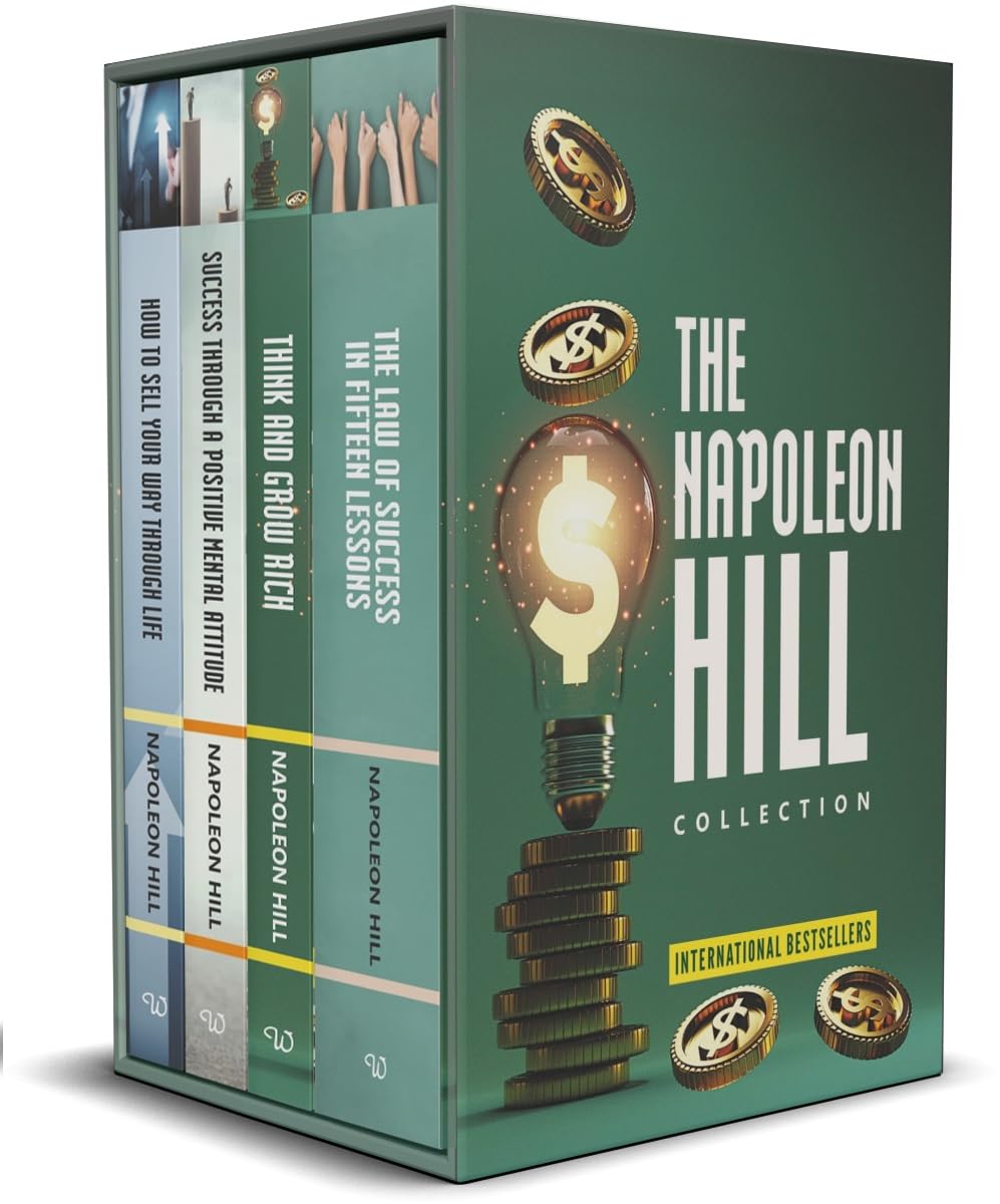 The Napoleon Hill Collection 4 Books Boxed Set(Think and Grow Rich, The Law of Success in Fifteen Lessons, Success Through a Pos