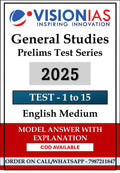 Vision IAS Prelims Test Series 1 To 15 With Solutions 2025 | English Medium | For UPSC Civil Services 2025 Photocopy