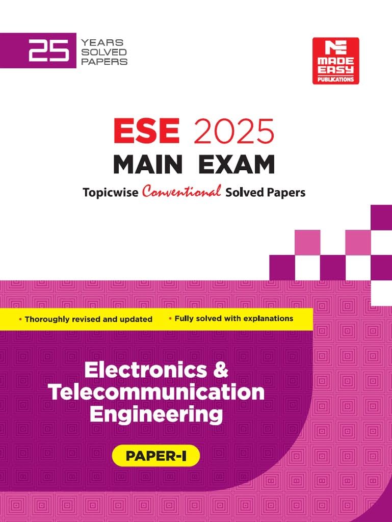 Ese 2025 Mains Examination Electronics And Telecommunication Engineering Conventional Paper I