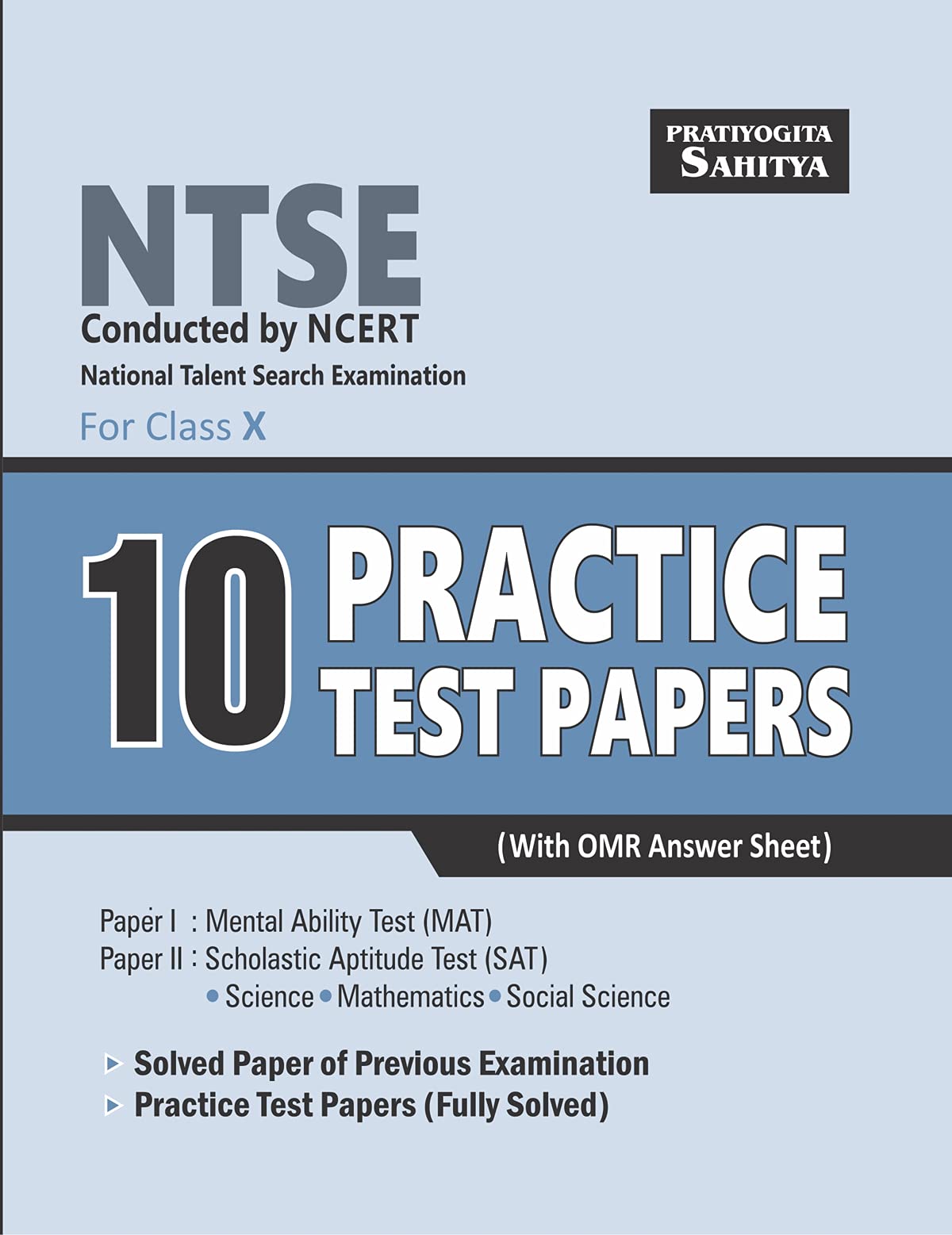 Sahitya Bhawan national talent search examination entrance exam 10 practice test papers for class 10