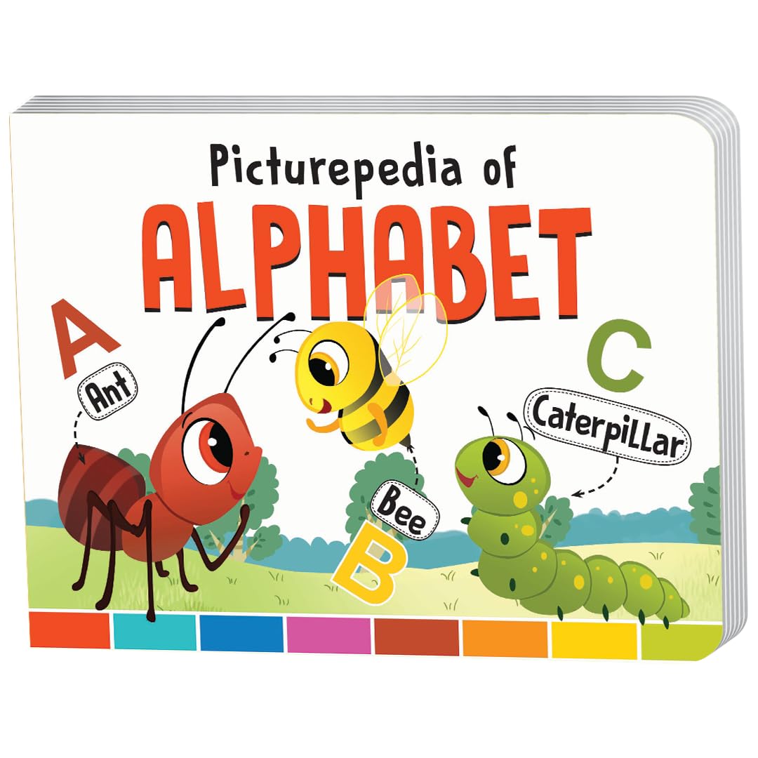 The Book Tree Picturepedia of Alphabet I Board Book for Kids Age 2+ I Bright & Colourful Pictures I EasytoRead Word Labels I B