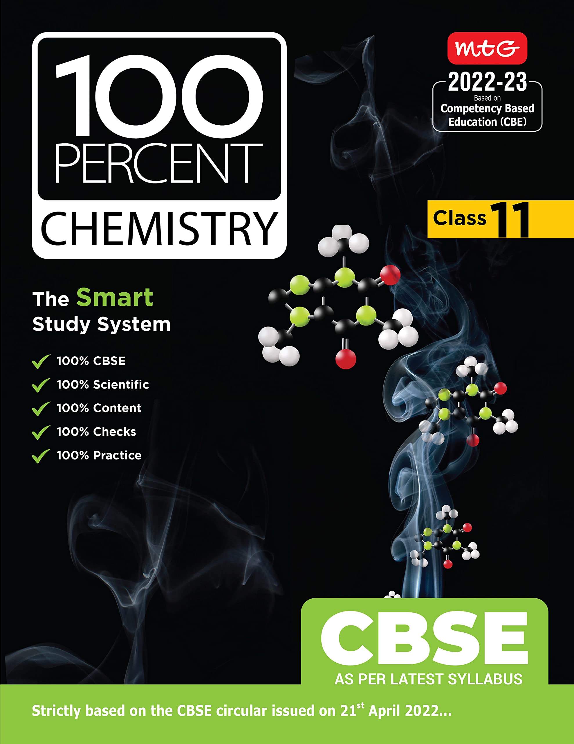 MTG CBSE 100 Percent Chemistry Book Class11, Strictly Based on the CBSE Circular issued on 21st April 2022 (CBSE Based Text Boo