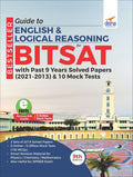 Guide To English & Logical Reasoning For Bitsat With Past 9 Years Solved Papers (2021  2013) & 10 Mock Tests 9Th Edition
