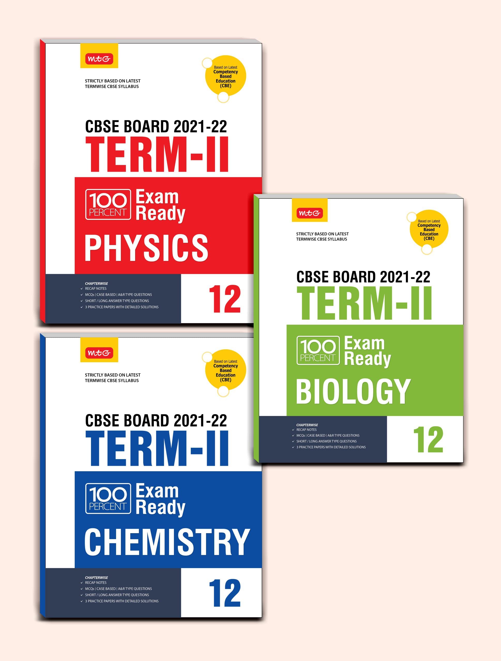 MTG 100 Percent Exam Ready Chemistry Term 2 Class 12 Book for CBSE Board Exam 2022  MCQs, Case Based, Short / Long Answer type 